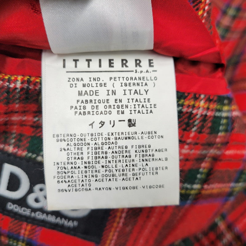 【中古品】【メンズ】 イタリア製 WOOL CHECK CORDUROY TAILORED JACKET ウール チェック コーデュロイ テーラード ジャケット 141-260219-yn-01-izu サイズ：34 カラー：ブラウン 万代Net店