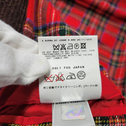 【中古品】【メンズ】 イタリア製 WOOL CHECK CORDUROY TAILORED JACKET ウール チェック コーデュロイ テーラード ジャケット 141-260219-yn-01-izu サイズ：34 カラー：ブラウン 万代Net店