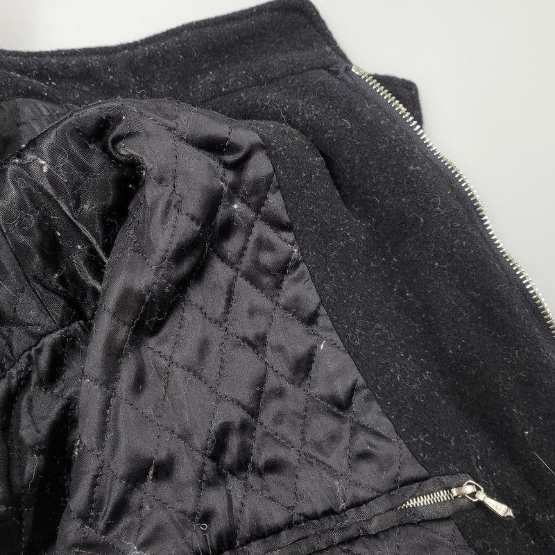 【現状渡し品】【メンズ】 AGNES B. HOMME アニエスベーオム 90’S フランス製 WOOL COLLARLESS JACKET ウール カラーレス ジャケット アウター 141-260219-yn-02-izu サイズ：1 カラー：ブラック 万代Net店