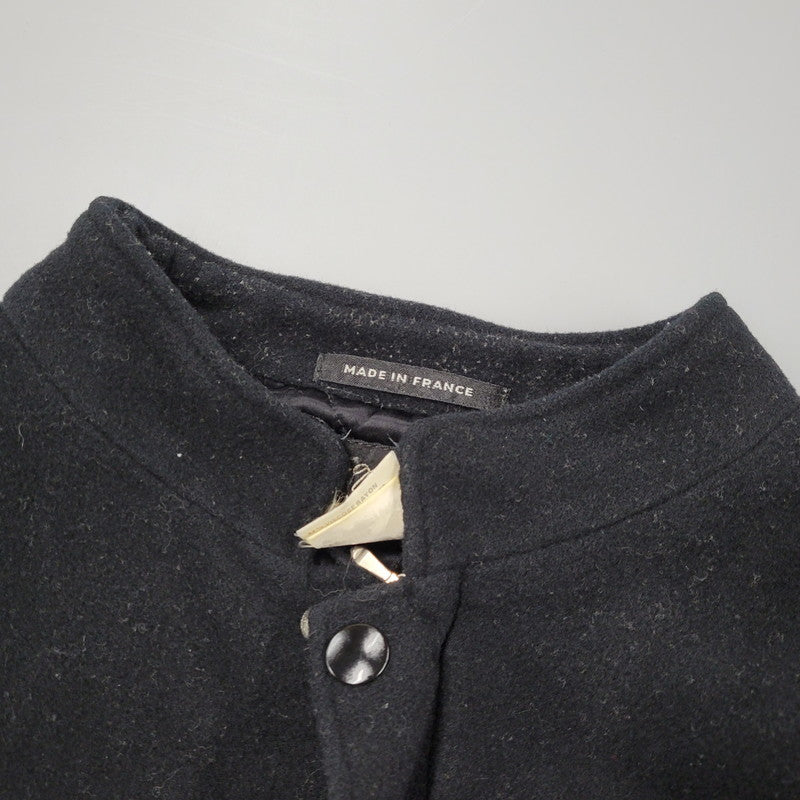 【現状渡し品】【メンズ】 AGNES B. HOMME アニエスベーオム 90’S フランス製 WOOL COLLARLESS JACKET ウール カラーレス ジャケット アウター 141-260219-yn-02-izu サイズ：1 カラー：ブラック 万代Net店