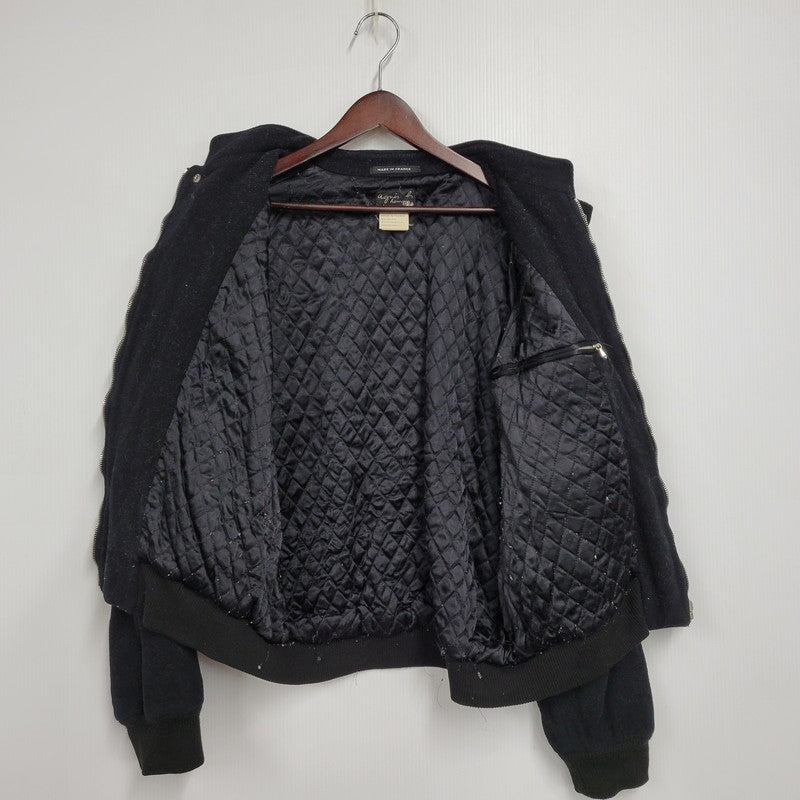 【現状渡し品】【メンズ】 AGNES B. HOMME アニエスベーオム 90’S フランス製 WOOL COLLARLESS JACKET ウール カラーレス ジャケット アウター 141-260219-yn-02-izu サイズ：1 カラー：ブラック 万代Net店