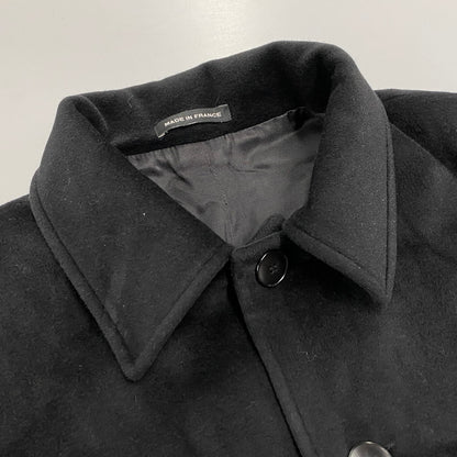 【中古品】【メンズ】 AGNES B. HOMME アニエスベー オム 100713 00’S フランス製 SHORT BALMACAAN COAT ショート バルマカーン コート アウター 141-260219-cs-09-izu サイズ：2 カラー：ブラック 万代Net店