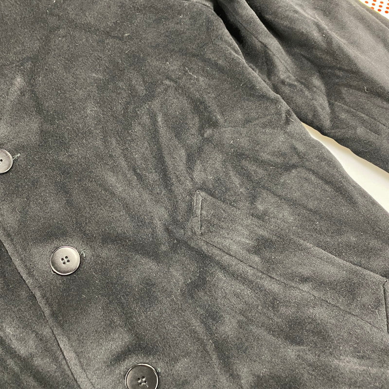 【中古品】【メンズ】 AGNES B. HOMME アニエスベー オム 100713 00’S フランス製 SHORT BALMACAAN COAT ショート バルマカーン コート アウター 141-260219-cs-09-izu サイズ：2 カラー：ブラック 万代Net店