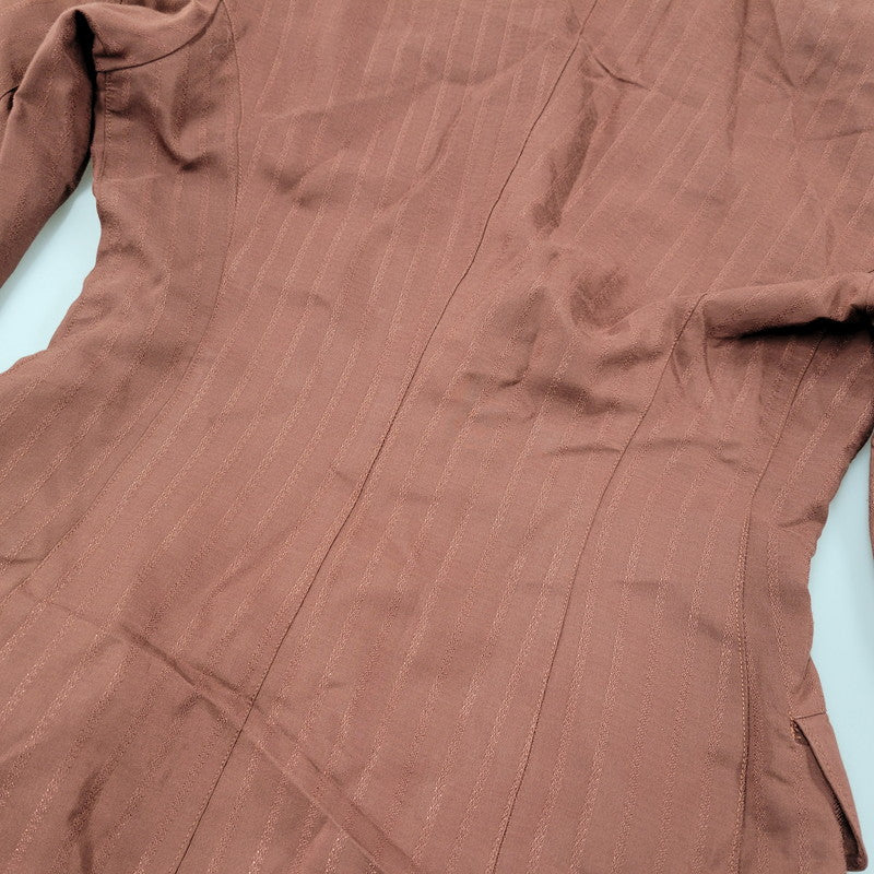 【中古品】【レディース】 JUNIOR GAULTIER ジュニアゴルチェ 金ボタン LEOPARD RAYON SUIT SET UP レオパード レーヨン スーツ セットアップ 168-260219-yn-06-izu サイズ：42 カラー：BORDEAUX 万代Net店