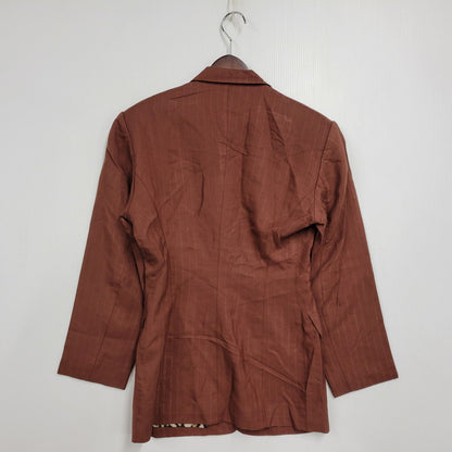 【中古品】【レディース】 JUNIOR GAULTIER ジュニアゴルチェ 金ボタン LEOPARD RAYON SUIT SET UP レオパード レーヨン スーツ セットアップ 168-260219-yn-06-izu サイズ：42 カラー：BORDEAUX 万代Net店