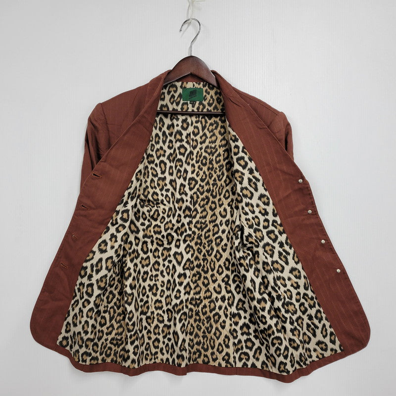 【中古品】【レディース】 JUNIOR GAULTIER ジュニアゴルチェ 金ボタン LEOPARD RAYON SUIT SET UP レオパード レーヨン スーツ セットアップ 168-260219-yn-06-izu サイズ：42 カラー：BORDEAUX 万代Net店