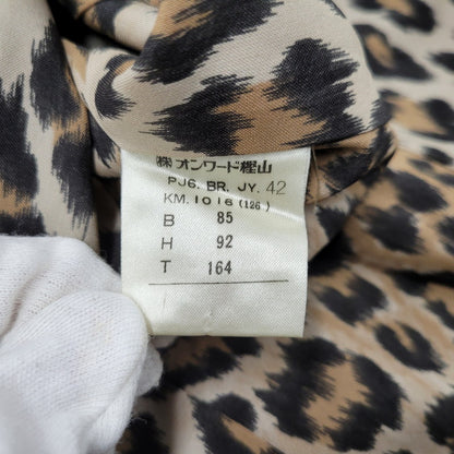 【中古品】【レディース】 JUNIOR GAULTIER ジュニアゴルチェ 金ボタン LEOPARD RAYON SUIT SET UP レオパード レーヨン スーツ セットアップ 168-260219-yn-06-izu サイズ：42 カラー：BORDEAUX 万代Net店
