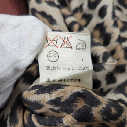 【中古品】【レディース】 JUNIOR GAULTIER ジュニアゴルチェ 金ボタン LEOPARD RAYON SUIT SET UP レオパード レーヨン スーツ セットアップ 168-260219-yn-06-izu サイズ：42 カラー：BORDEAUX 万代Net店