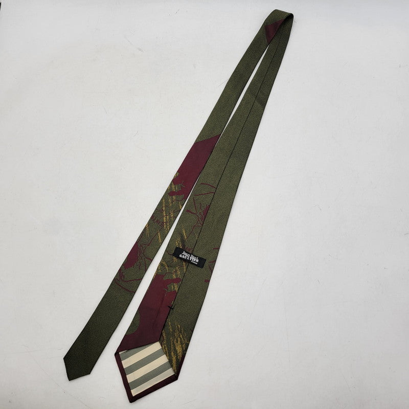 【中古美品】【メンズ】 JEAN PAUL GAULTIER HOMME ジャンポールゴルチエオム SILK NECKTIE シルク ネクタイ 187-260218-yn-03-izu カラー：グリーン系 万代Net店