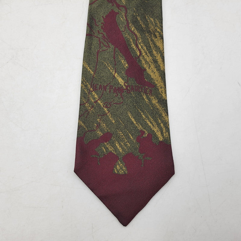 【中古美品】【メンズ】 JEAN PAUL GAULTIER HOMME ジャンポールゴルチエオム SILK NECKTIE シルク ネクタイ 187-260218-yn-03-izu カラー：グリーン系 万代Net店