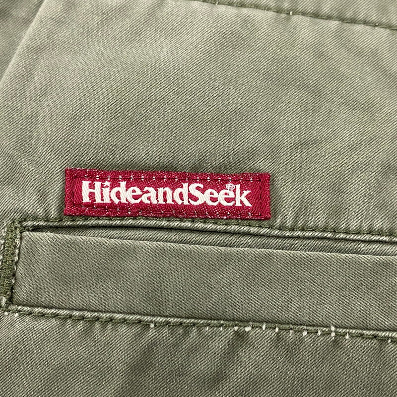 【中古品】【メンズ】 HIDE AND SEEK ハイドアンドシーク HP-03077 5POCKET WORK PANTS ファイブ ポケット ワーク パンツ ボトムス ズボン 153-260217-cs-09-izu サイズ：L カラー：カーキ 万代Net店