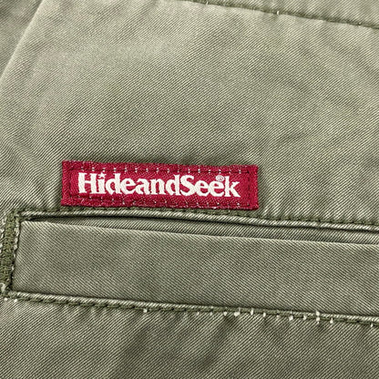 【中古品】【メンズ】 HIDE AND SEEK ハイドアンドシーク HP-03077 5POCKET WORK PANTS ファイブ ポケット ワーク パンツ ボトムス ズボン 153-260217-cs-09-izu サイズ：L カラー：カーキ 万代Net店