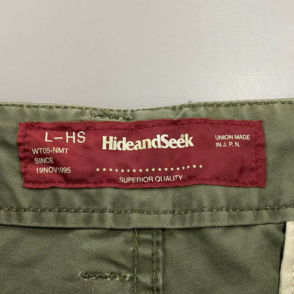 【中古品】【メンズ】 HIDE AND SEEK ハイドアンドシーク HP-03077 5POCKET WORK PANTS ファイブ ポケット ワーク パンツ ボトムス ズボン 153-260217-cs-09-izu サイズ：L カラー：カーキ 万代Net店