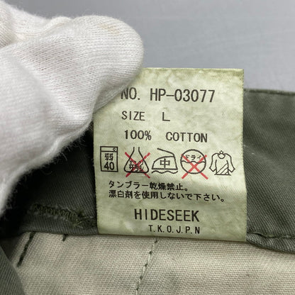 【中古品】【メンズ】 HIDE AND SEEK ハイドアンドシーク HP-03077 5POCKET WORK PANTS ファイブ ポケット ワーク パンツ ボトムス ズボン 153-260217-cs-09-izu サイズ：L カラー：カーキ 万代Net店