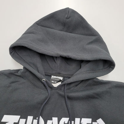 【中古美品】【メンズ】 TH8501 MAG LOGOマグ ロゴ HOODIE フーディー パーカー　トップス　 142-260218-mh-05-izu サイズ：L カラー：ブラック 万代Net店