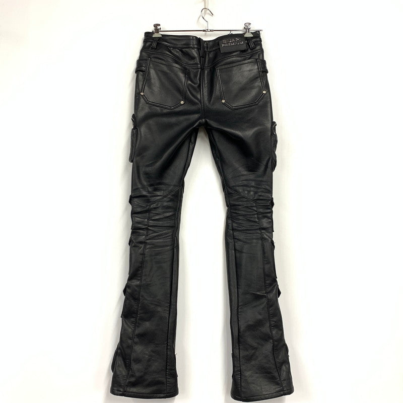 【中古品】【メンズ】 GUAPI グアピ FAKE LEATHER CARGO GIMMICK FLARE PANTS フェイク レザー カーゴ ギミック フレアパンツ ズボン ボトムス 153-260218-ya-04-izu サイズ：34 カラー：BLACK 万代Net店
