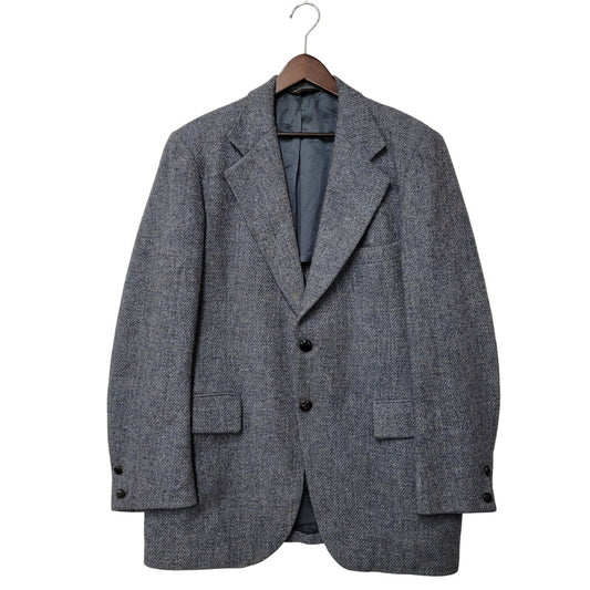【現状渡し品】【メンズ】 HARRIS TWEED ハリスツイード WOOL TAILORED JACKET ウール テーラードジャケット USA製 146-260220-as-21-izu カラー：ブルー系 万代Net店