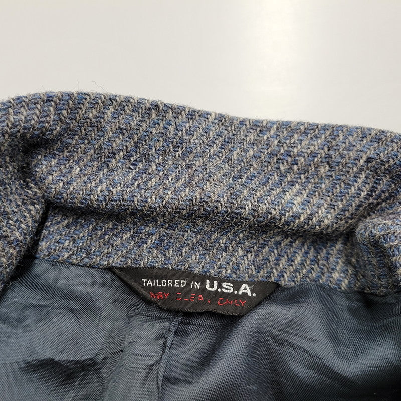 【現状渡し品】【メンズ】 WOOL TAILORED JACKET ウール テーラードジャケット USA製 146-260220-as-21-izu カラー：ブルー系 万代Net店
