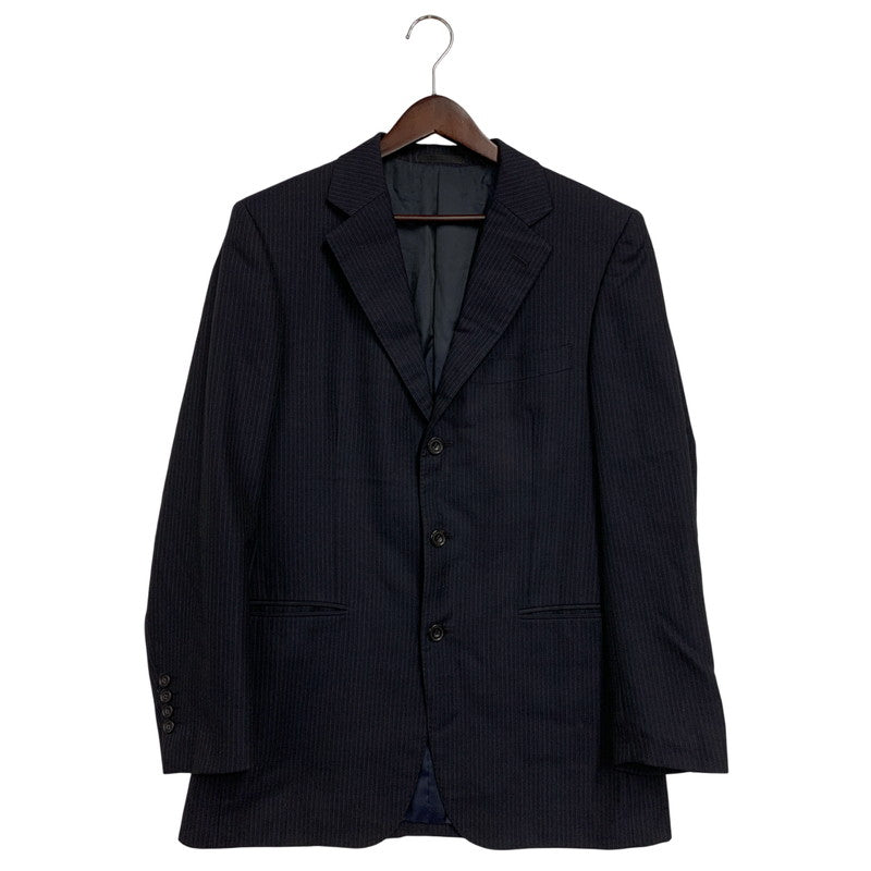【中古品】【メンズ】 BURBERRY LONDON バーバリー ロンドン STRIPE TAILORED JACKET BBD43-710-29 ストライプ テーラードジャケット 141-260220-as-26-izu サイズ：94-82-175 カラー：ネイビー 万代Net店