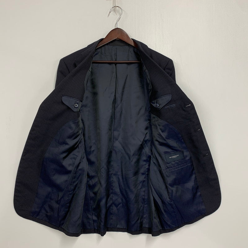【中古品】【メンズ】 BURBERRY LONDON バーバリー ロンドン STRIPE TAILORED JACKET BBD43-710-29 ストライプ テーラードジャケット 141-260220-as-26-izu サイズ：94-82-175 カラー：ネイビー 万代Net店