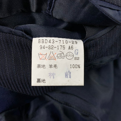 【中古品】【メンズ】 BURBERRY LONDON バーバリー ロンドン STRIPE TAILORED JACKET BBD43-710-29 ストライプ テーラードジャケット 141-260220-as-26-izu サイズ：94-82-175 カラー：ネイビー 万代Net店