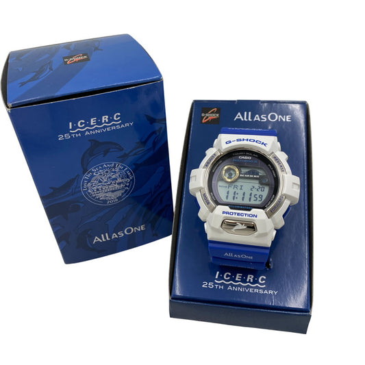 【中古美品】【メンズ/レディース】 G-SHOCK ジーショック GWX-8903K-7JR ICERC JAPAN 25TH ANNIVERSARY アイサーチ ジャパン トゥエンティーフィフス アニバーサリー 電波SOLAR 腕時計 196-260220-cs-08-izu サイズ：55.1×52.5×16.3mm カラー：ブルー×ホワイト 万代Net店