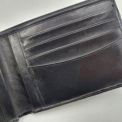 【中古品】【メンズ/レディース】 KWANPEN クワンペン 型押し 二つ折り財布 ウォレット 200-260222-as-13-izu カラー：ブラック 万代Net店