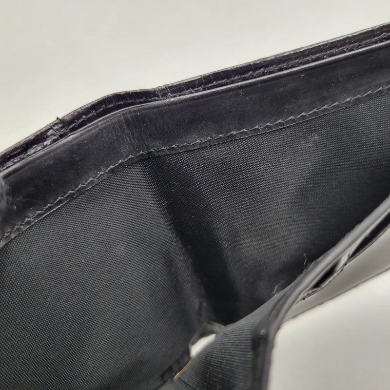 【中古品】【メンズ/レディース】 KWANPEN クワンペン 型押し 二つ折り財布 ウォレット 200-260222-as-13-izu カラー：ブラック 万代Net店