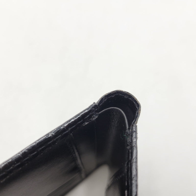 【中古品】【メンズ/レディース】 KWANPEN クワンペン 型押し 二つ折り財布 ウォレット 200-260222-as-13-izu カラー：ブラック 万代Net店