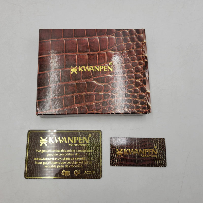 【中古品】【メンズ/レディース】 KWANPEN クワンペン 型押し 二つ折り財布 ウォレット 200-260222-as-13-izu カラー：ブラック 万代Net店