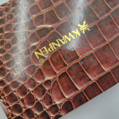 【中古品】【メンズ/レディース】 KWANPEN クワンペン 型押し 二つ折り財布 ウォレット 200-260222-as-13-izu カラー：ブラック 万代Net店