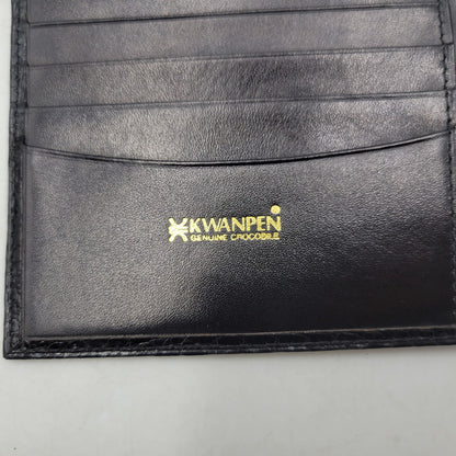 【中古品】【メンズ/レディース】 KWANPEN クワンペン 型押し 二つ折り財布 ウォレット 200-260222-as-13-izu カラー：ブラック 万代Net店