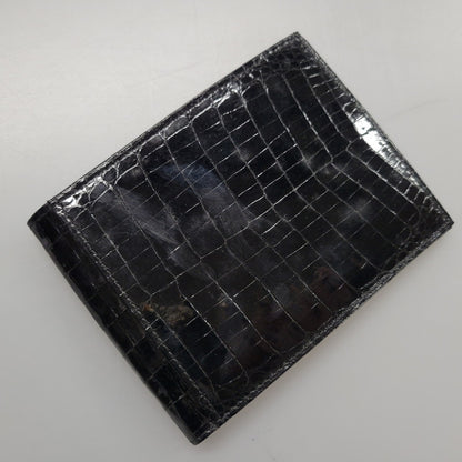 【中古品】【メンズ/レディース】 KWANPEN クワンペン 型押し 二つ折り財布 ウォレット 200-260222-as-13-izu カラー：ブラック 万代Net店