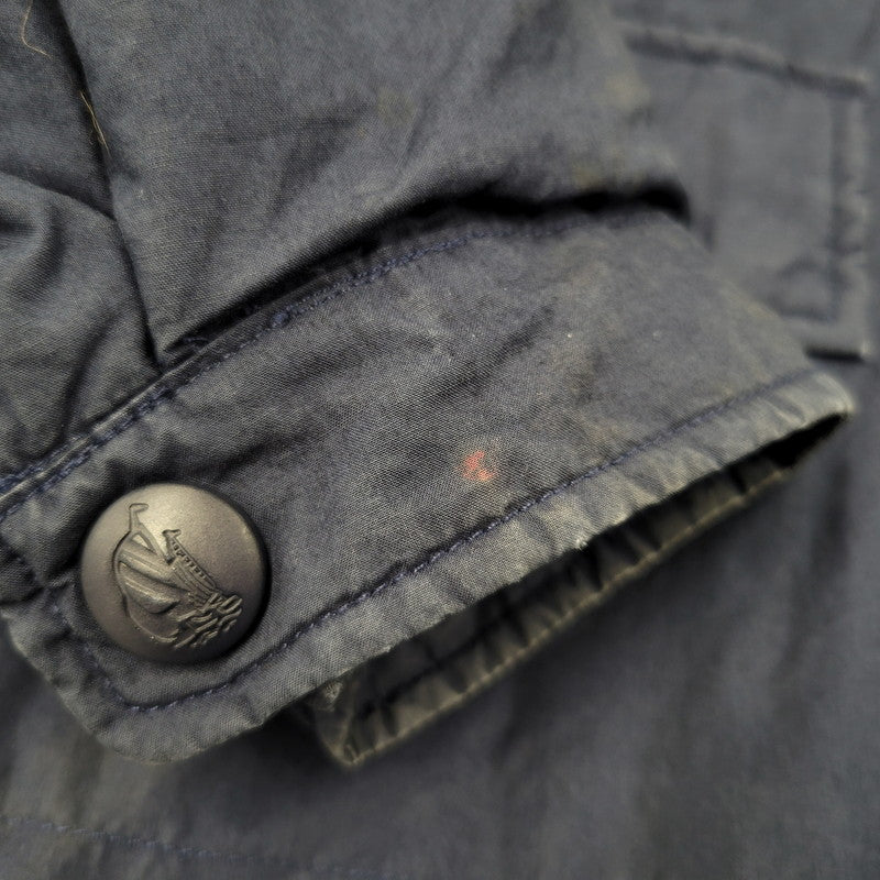 【現状渡し品】【メンズ】 CORDUROY COLLAR DOWN JACKET コーデュロイ カラー ダウン ジャケット アウター 146-260223-kh-03-izu サイズ：M カラー：ネイビー×グリーン 万代Net店