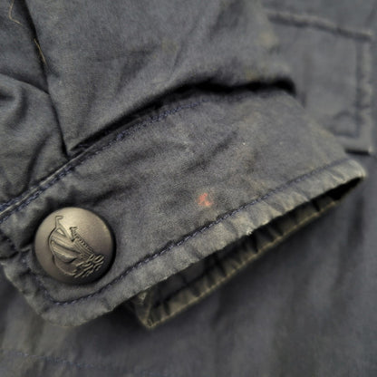 【現状渡し品】【メンズ】 CORDUROY COLLAR DOWN JACKET コーデュロイ カラー ダウン ジャケット アウター 146-260223-kh-03-izu サイズ：M カラー：ネイビー×グリーン 万代Net店