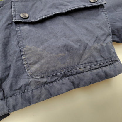 【現状渡し品】【メンズ】 CORDUROY COLLAR DOWN JACKET コーデュロイ カラー ダウン ジャケット アウター 146-260223-kh-03-izu サイズ：M カラー：ネイビー×グリーン 万代Net店