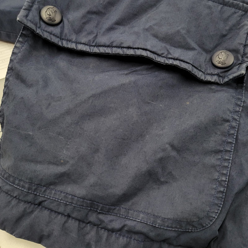 【現状渡し品】【メンズ】 CORDUROY COLLAR DOWN JACKET コーデュロイ カラー ダウン ジャケット アウター 146-260223-kh-03-izu サイズ：M カラー：ネイビー×グリーン 万代Net店