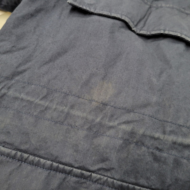 【現状渡し品】【メンズ】 CORDUROY COLLAR DOWN JACKET コーデュロイ カラー ダウン ジャケット アウター 146-260223-kh-03-izu サイズ：M カラー：ネイビー×グリーン 万代Net店