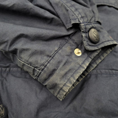 【現状渡し品】【メンズ】 CORDUROY COLLAR DOWN JACKET コーデュロイ カラー ダウン ジャケット アウター 146-260223-kh-03-izu サイズ：M カラー：ネイビー×グリーン 万代Net店