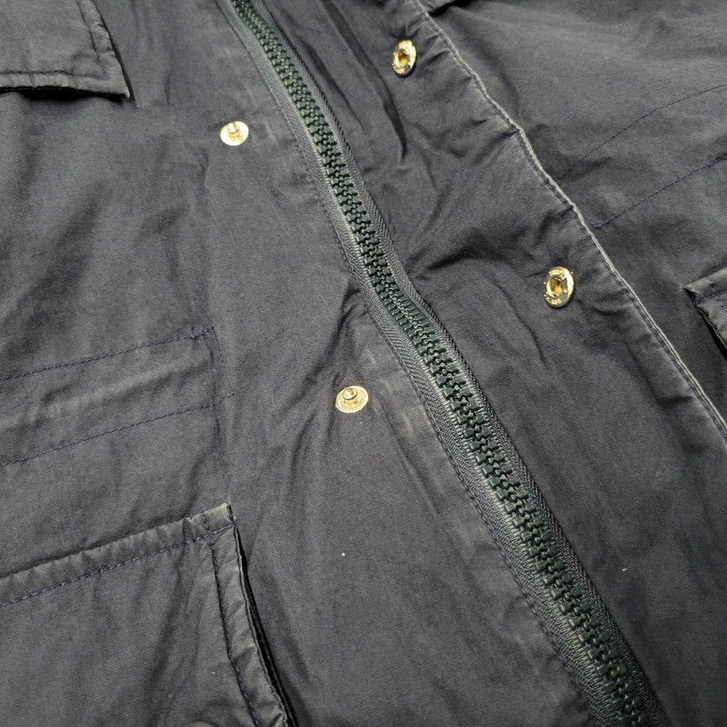 【現状渡し品】【メンズ】 CORDUROY COLLAR DOWN JACKET コーデュロイ カラー ダウン ジャケット アウター 146-260223-kh-03-izu サイズ：M カラー：ネイビー×グリーン 万代Net店