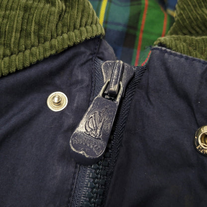 【現状渡し品】【メンズ】 CORDUROY COLLAR DOWN JACKET コーデュロイ カラー ダウン ジャケット アウター 146-260223-kh-03-izu サイズ：M カラー：ネイビー×グリーン 万代Net店