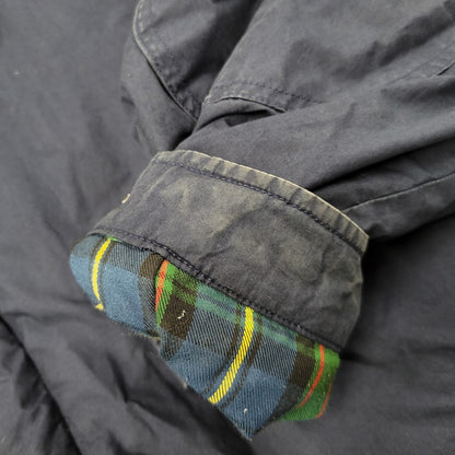 【現状渡し品】【メンズ】 CORDUROY COLLAR DOWN JACKET コーデュロイ カラー ダウン ジャケット アウター 146-260223-kh-03-izu サイズ：M カラー：ネイビー×グリーン 万代Net店