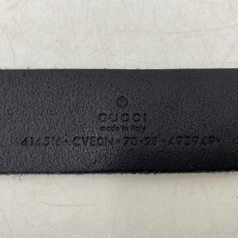 【中古品】【メンズ】 414516 GG マーモント レザー ベルト 183-260220-cs-12-izu カラー：ブラック 万代Net店