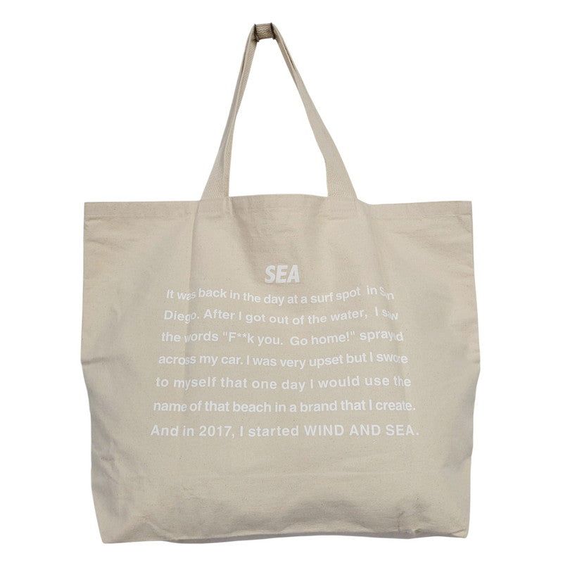 【中古品】【メンズ/レディース】 WIND AND SEA ウィンダンシー TOTE BAG トートバッグ カバン 鞄 188-260222-as-12-izu カラー：アイボリー 万代Net店