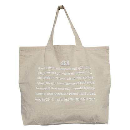 【中古品】【メンズ/レディース】 WIND AND SEA ウィンダンシー TOTE BAG トートバッグ カバン 鞄 188-260222-as-12-izu カラー：アイボリー 万代Net店