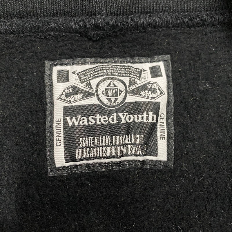 【中古品】【メンズ】 WASTED YOUTH ウェイステッドユース HEAVY WEIGHT HOODIE ヘビー ウェイト フーディー トップス 長袖 142-260219-cs-02-izu サイズ：XL カラー：ブラック 万代Net店