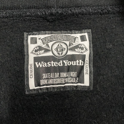 【中古品】【メンズ】 WASTED YOUTH ウェイステッドユース HEAVY WEIGHT HOODIE ヘビー ウェイト フーディー トップス 長袖 142-260219-cs-02-izu サイズ：XL カラー：ブラック 万代Net店