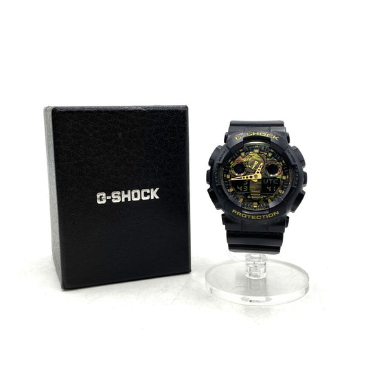 【中古品】【メンズ/レディース】 G-SHOCK ジーショック GA-100CF-1A9JF GA-100 SERIES ANALOG-DIGITAL WATCH アナログ デジタル ウォッチ 腕時計 時計 196-260311-ya-16-izu カラー：ブラック 万代Net店