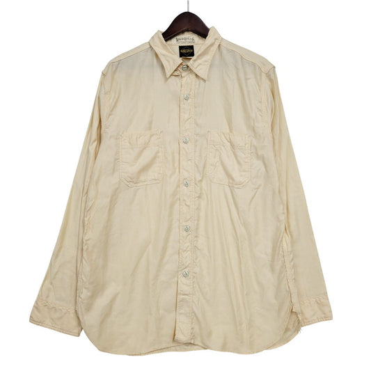 【中古品】【メンズ】 3OZ. SATEEN WORK SHIRTS ３オンス サテン ワーク シャツ トップス 145-260223-kh-08-izu サイズ：17 カラー：ベージュ 万代Net店