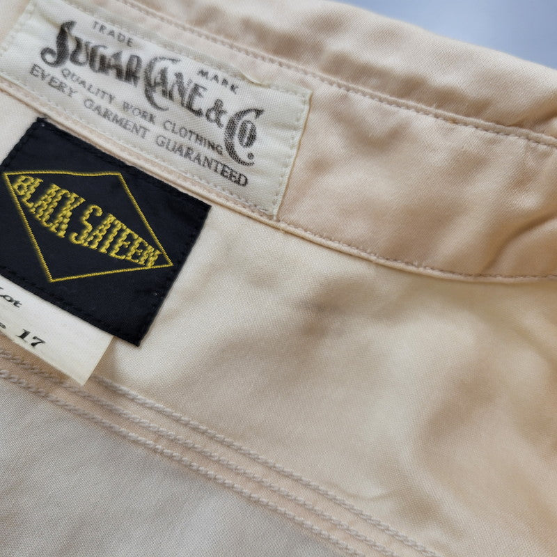 【中古品】【メンズ】 3OZ. SATEEN WORK SHIRTS ３オンス サテン ワーク シャツ トップス 145-260223-kh-08-izu サイズ：17 カラー：ベージュ 万代Net店